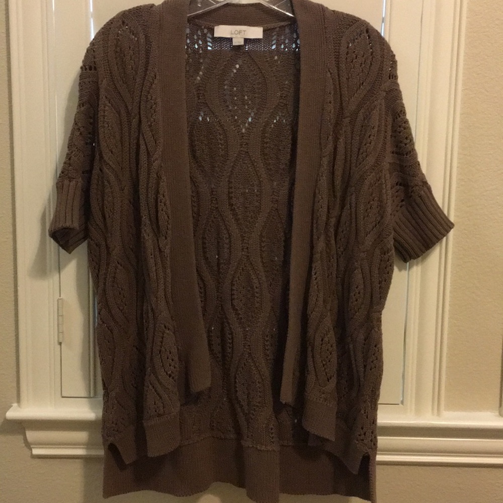 Loft short sleeve sweater cardigan